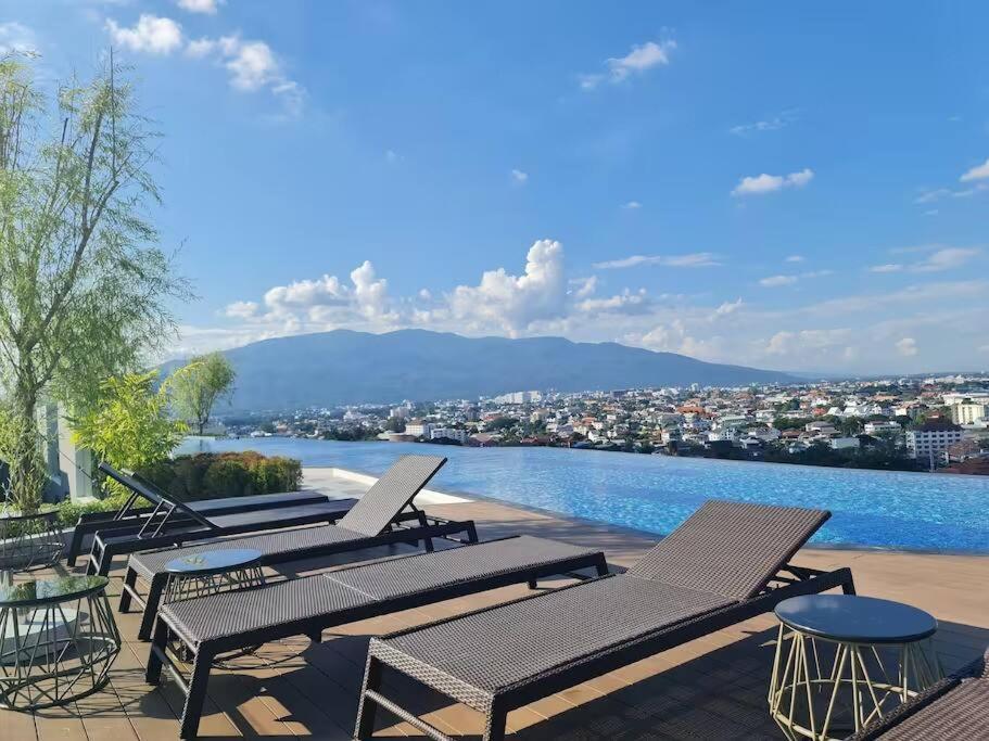 Astra Sky River High Floor,3 Bedrooms 97㎡ 山景房带浴缸 Chiang Mai Dış mekan fotoğraf