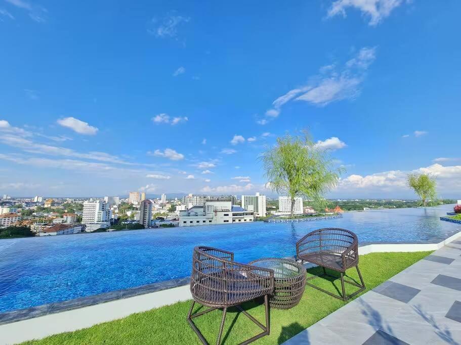 Astra Sky River High Floor,3 Bedrooms 97㎡ 山景房带浴缸 Chiang Mai Dış mekan fotoğraf